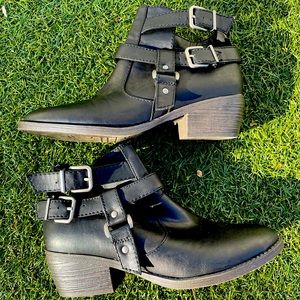 Ankle buckle booties- size 8.5